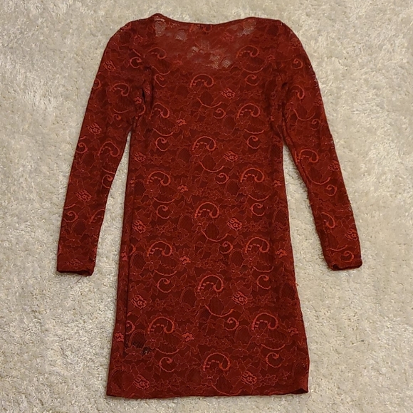 Red Lace Aritzia Dress - Picture 2 of 3